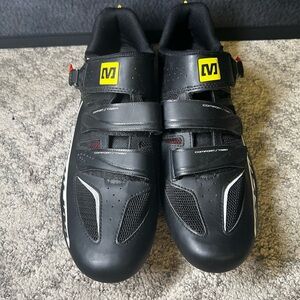 Mavic Ortholite Ksyrium Elite Black Cycling Shoes SZ 12